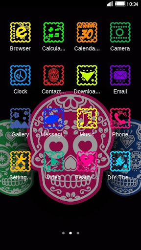 【免費個人化App】DÍA DE MUERTOS ANDROID THEME-APP點子