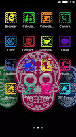 DÍA DE MUERTOS LAUNCHER THEME APK صورة لقطة الشاشة #2