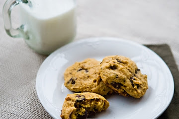 Dark Chocolate Pumpkin Cookies