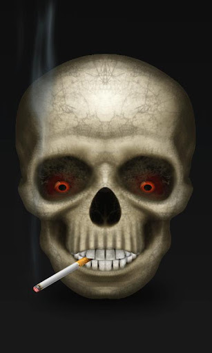 Smoking Skull Live Wallpaper