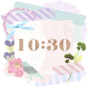 Cute and girly Clock Widget logo
