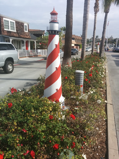 Little Balboa Candy Cane Lighthouse Marker