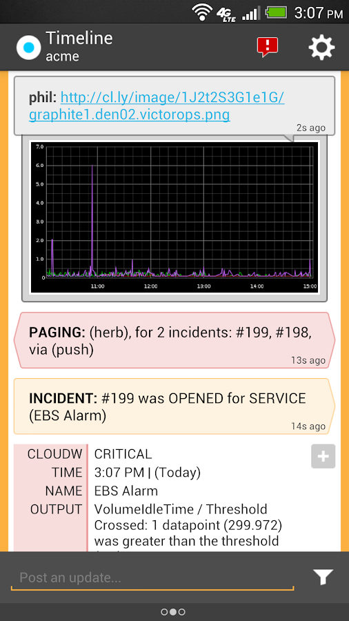 VictorOps Alert & On-call Tool - screenshot