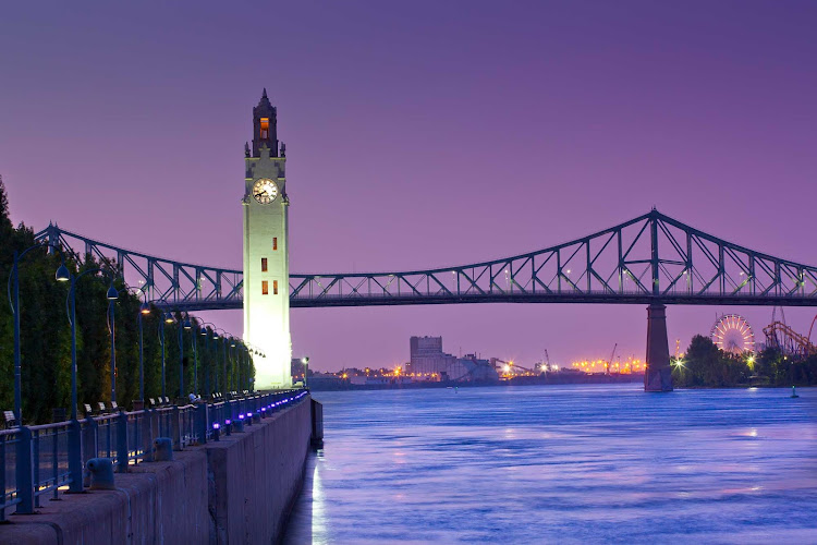 The Clock Tower facing the Saint Lawrence River in Montreal.