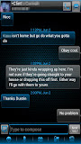 GO SMS Pro Cobalt Glass Theme