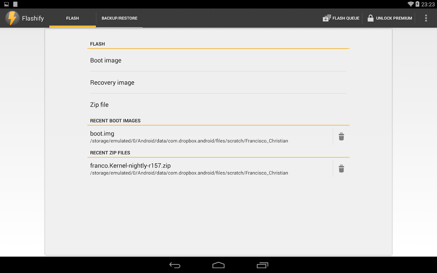 Flashify (for root users) - screenshot
