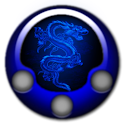 go launcher theme blue logo