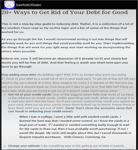 【免費財經App】Get Rid Of Debt-APP點子