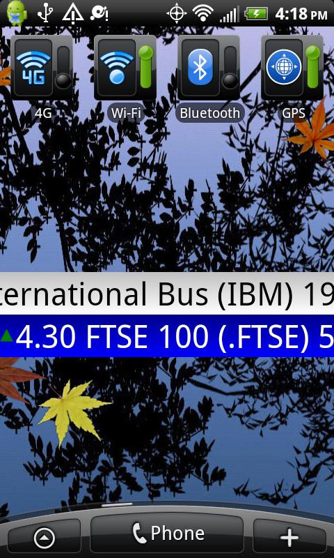 Stock Ticker Tape Pro Widget Screen 3
