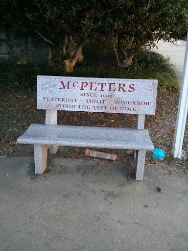 McPeters Memorial Bench