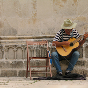 Trogir Street Musician by Jennifer Wheatley-Wolf - People Street & Candids