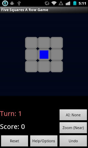 Five Squares A Row Game