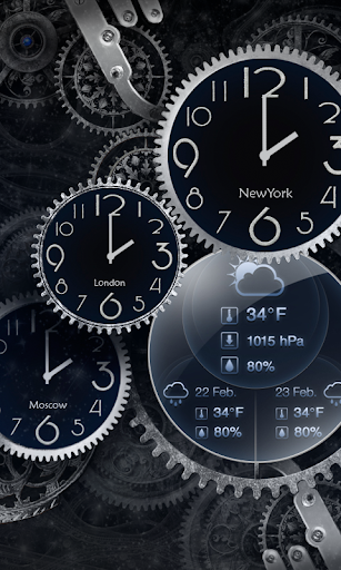 Black Clock Live Wallpaper HD