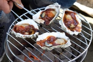 Grilled Oysters with Barbecue Sauce