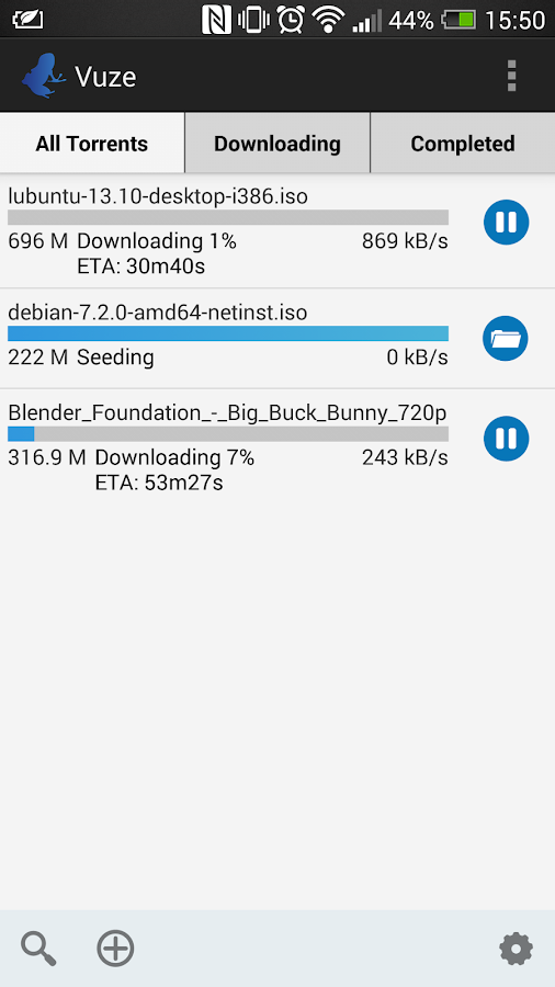 Vuze Torrent Downloader - screenshot