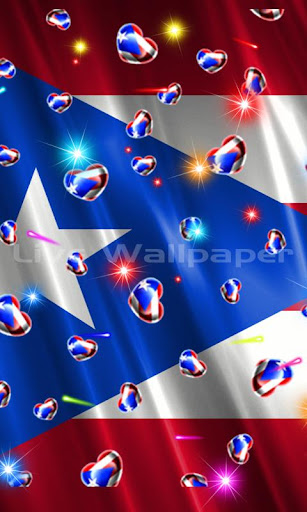 Puerto Rico Heart Flag