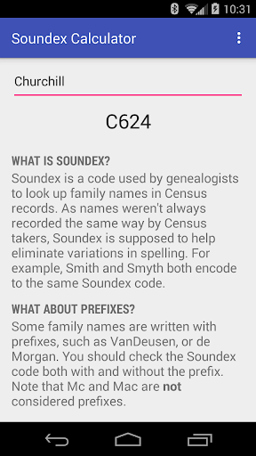 【免費書籍App】Soundex Calculator-APP點子