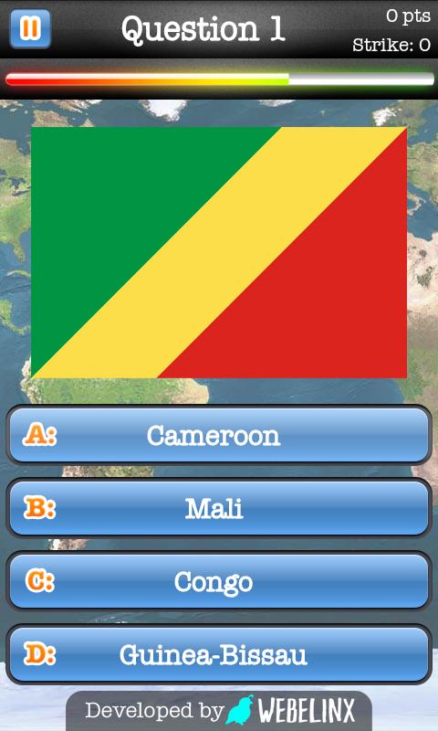 Geography Quiz Game Screen 2