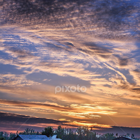 Early drive to work by Flavio Mini - Landscapes Prairies, Meadows & Fields