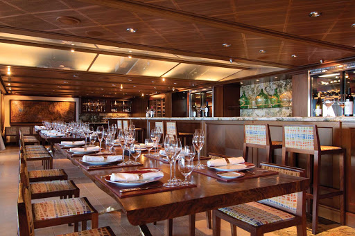 Oceania_La_Reserve-2-1 - Make an exclusive booking at La Reserve restaurant by Wine Spectator on Oceania Marina to experience an elaborate dinner with hand-selected wines in a private dining setting.