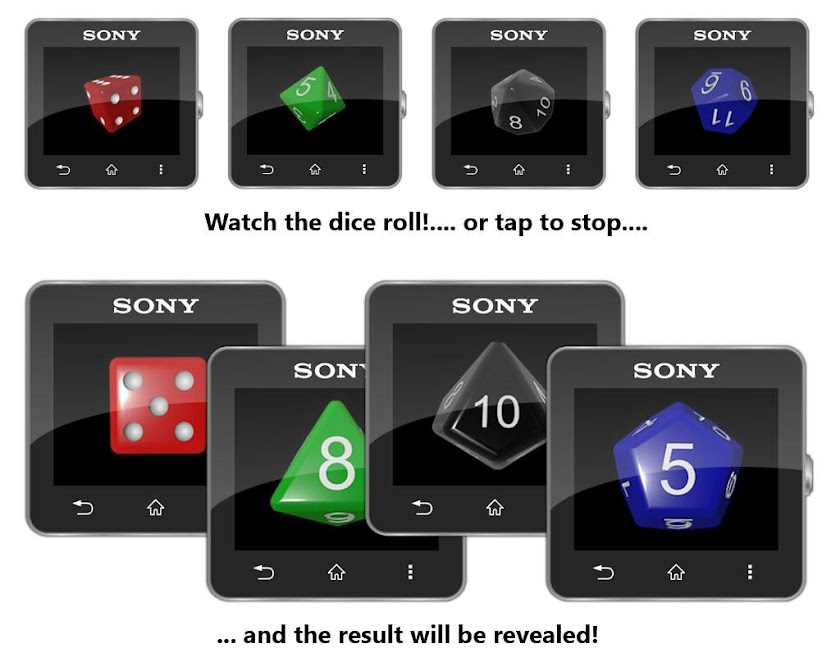 Gaming Dice for SmartWatch 2 Screen 3