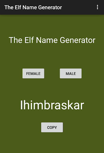 The Elf Name Generator