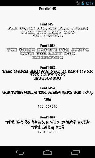 Fonts for FlipFont 145