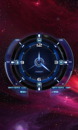 Satelite Clock Live Wallpaper