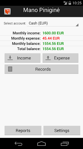 Mano Pinigine - My Expenses