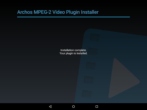 Archos MPEG-2 Video Plugin