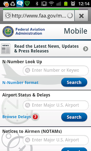 【免費交通運輸App】FAA Mobile Web Link-APP點子