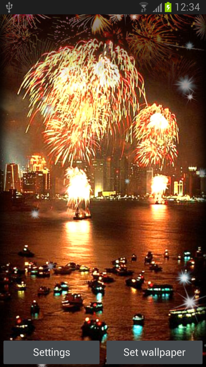 Fireworks live Wallpaper Screen 3