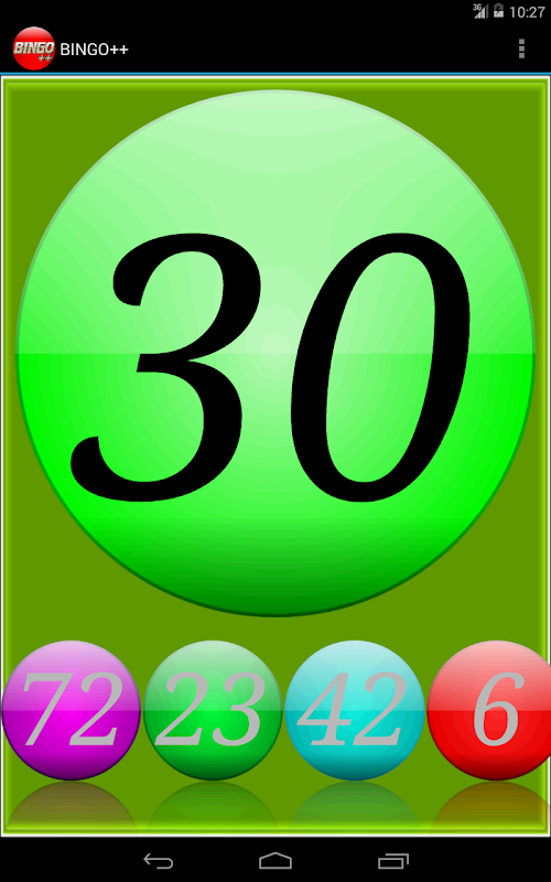 Android application BINGO++ screenshort