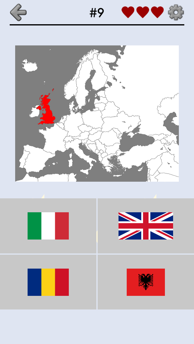 Android application European Countries - Maps, Flags and Capitals Quiz screenshort