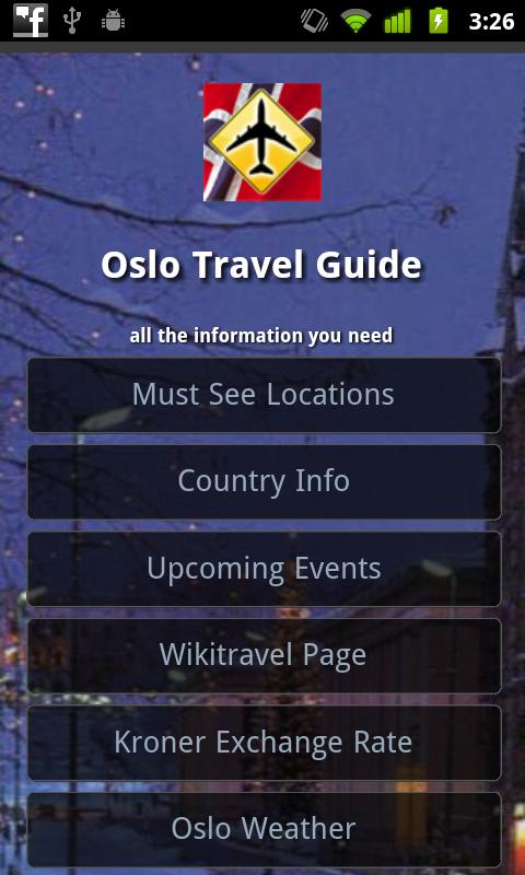 Android application Oslo Offline Travel Guide screenshort