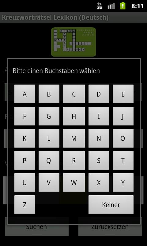 Crossword Dictionary (German) Screen 3