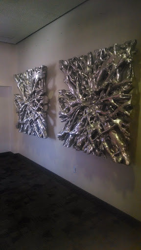 Modern art melted metal