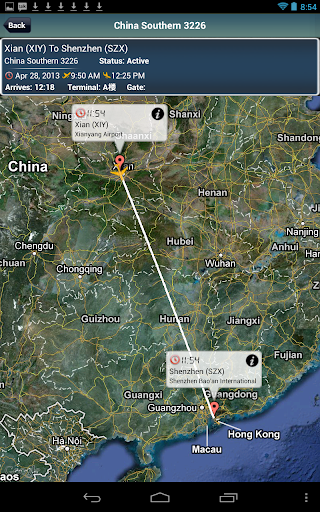 Shenzhen Airport+Flight Track
