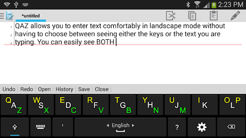 Android application QAZ Compact Keyboard screenshort