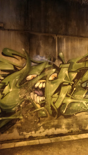 Angry Face Mural 