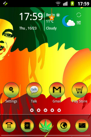 Reggae Rasta Color Theme