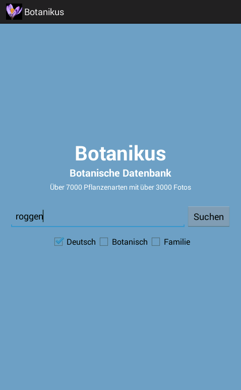 Android application Botanikus Botanische Datenbank screenshort