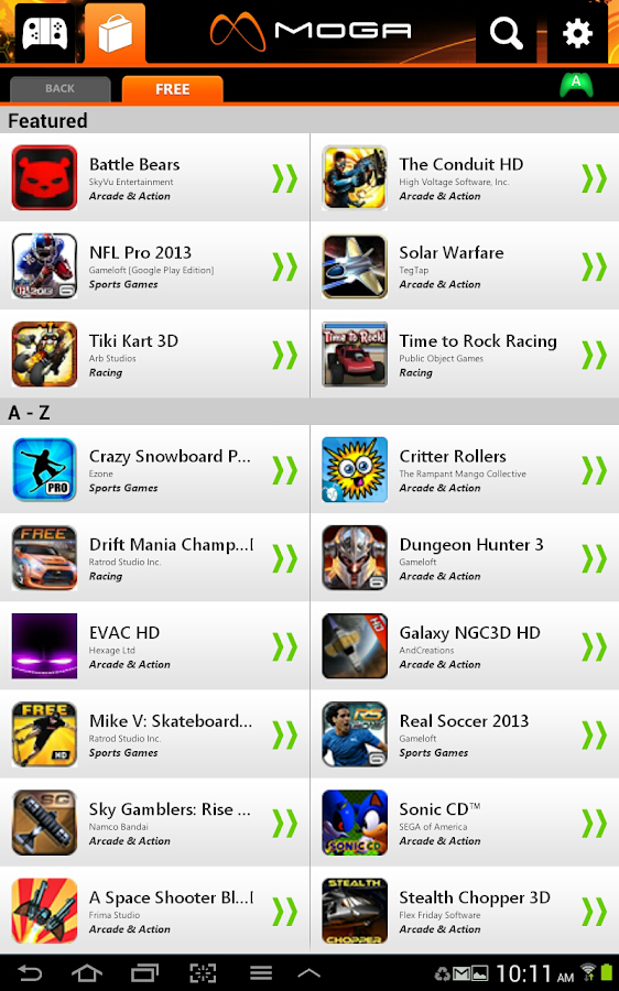 MOGA Pivot - screenshot