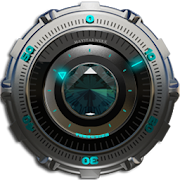 Clock Widget Turquoise Diamond