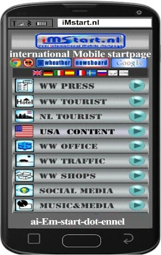 iMstart.nl Mobile startpage