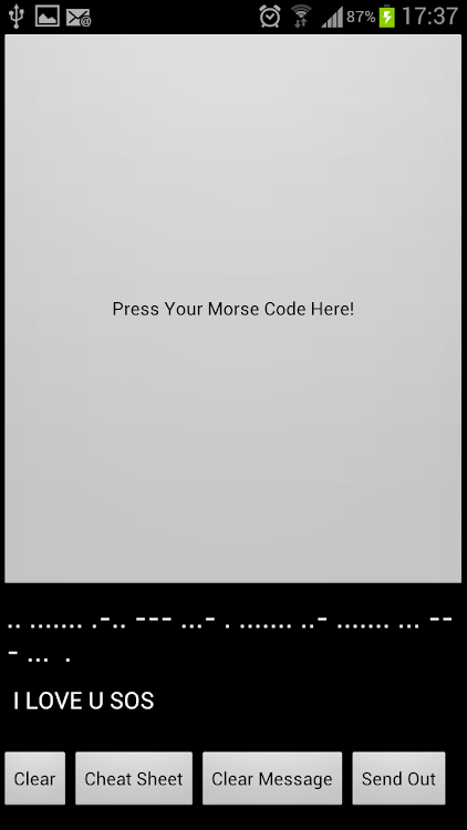 Morse Code Transmitter - 1.2 - (Android)