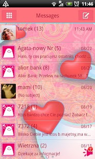 GO SMS Pro Hearts Theme Free