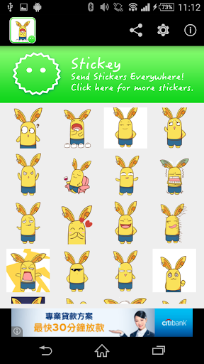 Stickey Yellow Rabbit