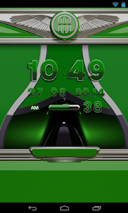 Digi Clock Widget Green Star - náhled