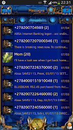 Blue Steampunk GoSMS Pro Theme poster 3